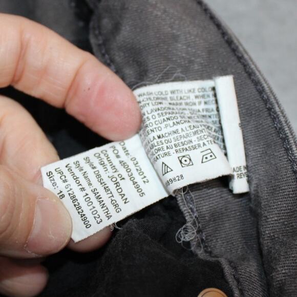 Bandolino "Samantha" Jeans Size 18 Gray Straight Leg - Picture 7 of 7